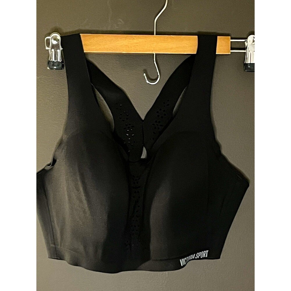 Victoria’s Secret Victoria Sport Sports Bra 36D Black Racerback Laser Cut